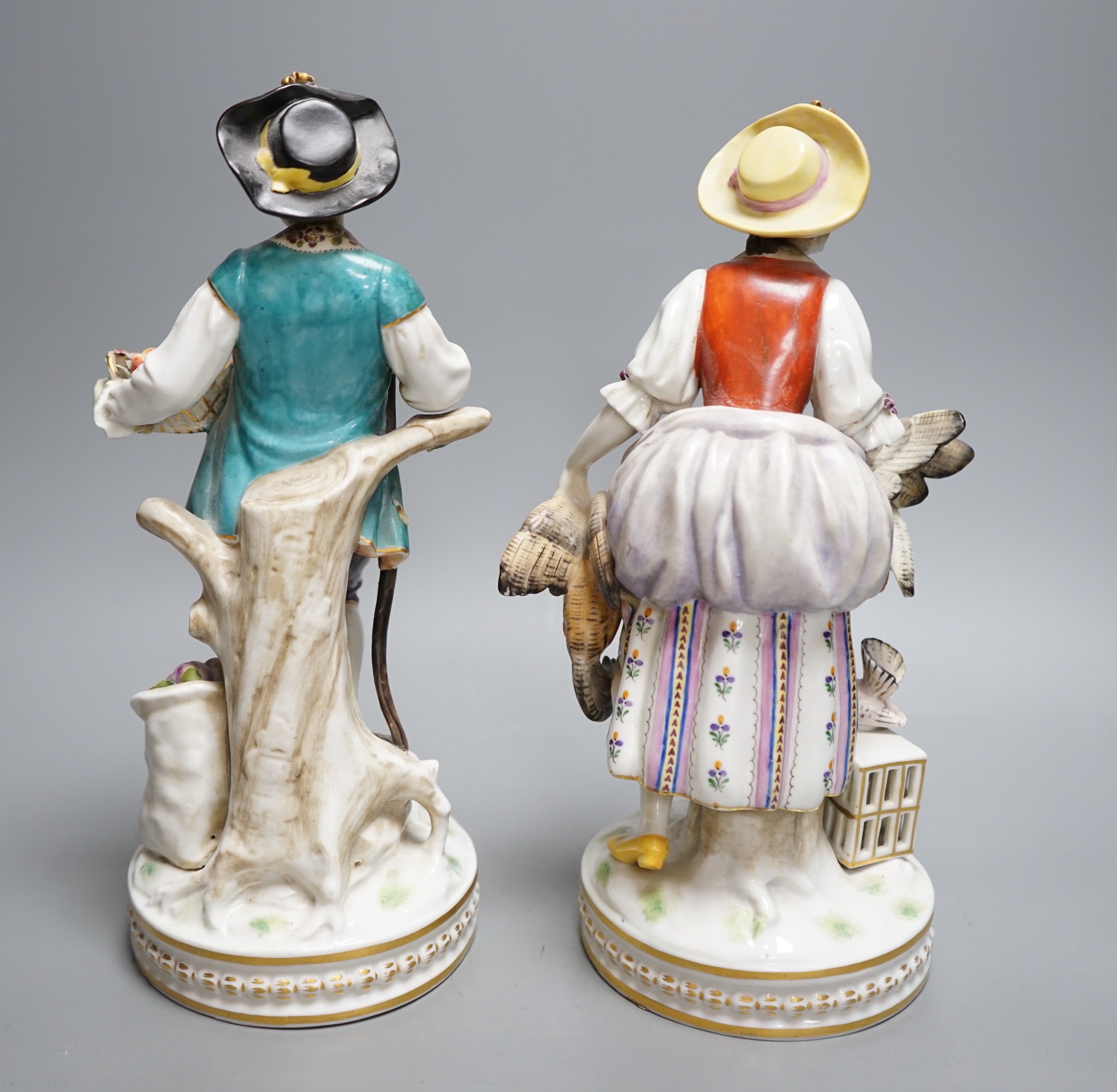 A pair of early 20th century Italian porcelain figures, 29.5cm